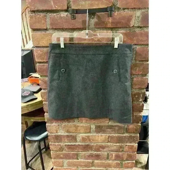 Grey Preppy Skirt Ann Taylor The Loft - Picture 3 of 3